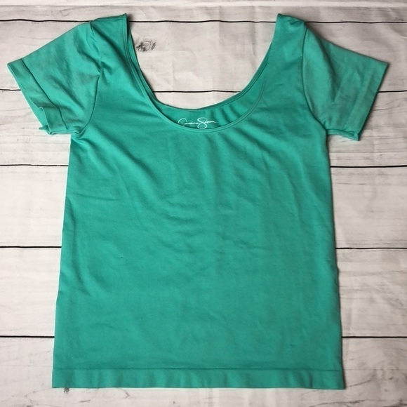 NWT Jessica Simpson Mint Green Crop Top Sz S - Picture 2 of 10